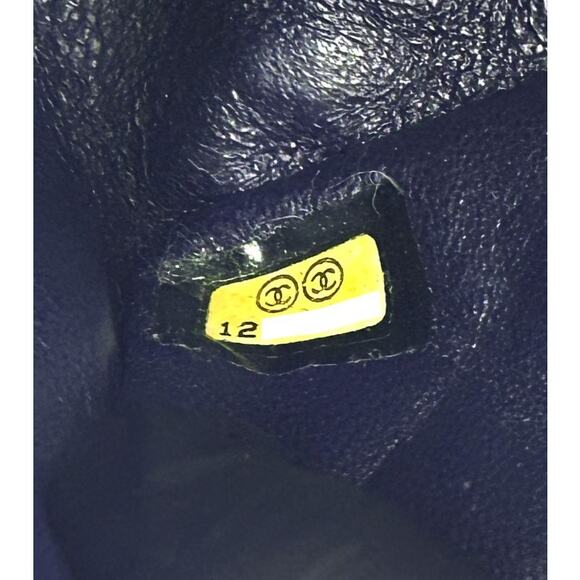 CHANEL Blue Tweed Chain Flap Bag C-A36451 - Picture 6 of 9